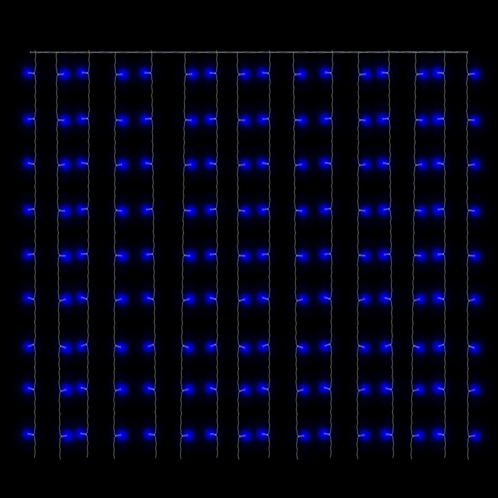 lysgardin 3x3 m 300 LED'er 8 funktioner blå