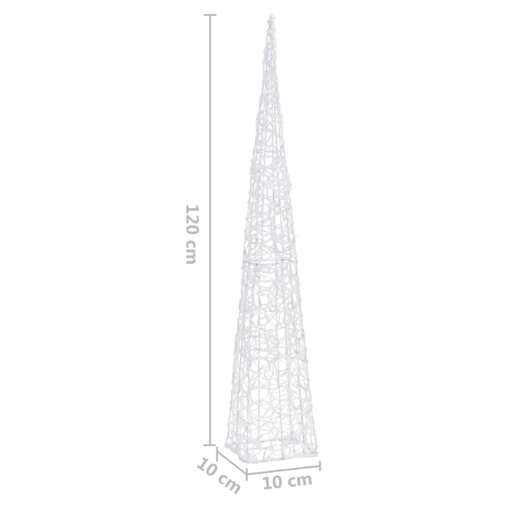 dekorativ LED-lyskegle 120 cm akryl blå