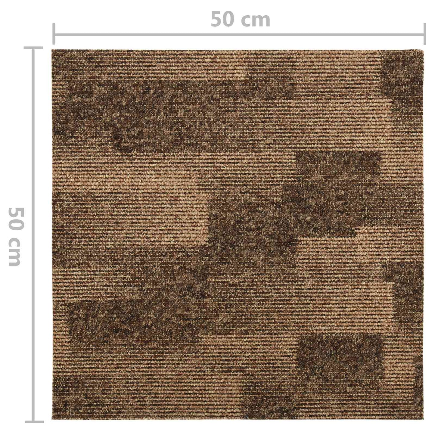 Gulvtæppe 20 pcs Brun 50 x 50 cm PP