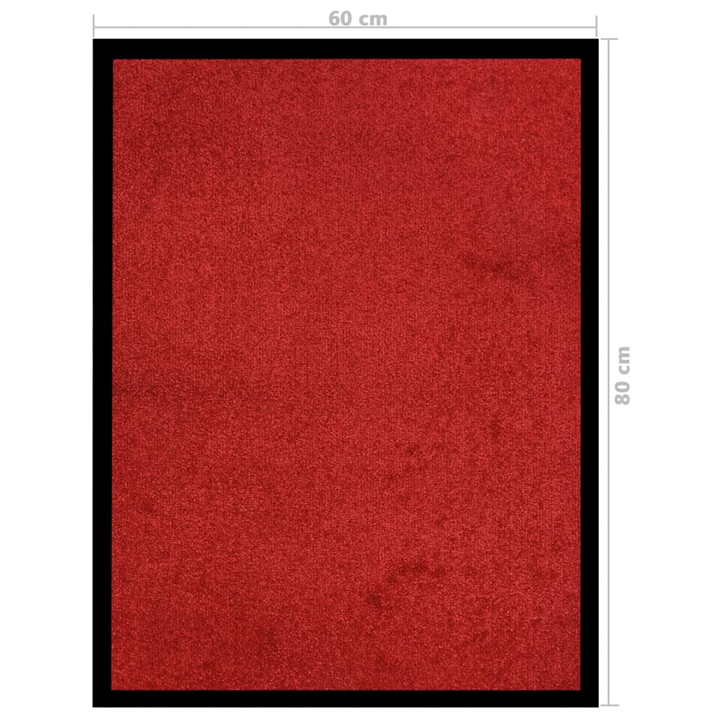 dørmåtte 60x80 cm rød