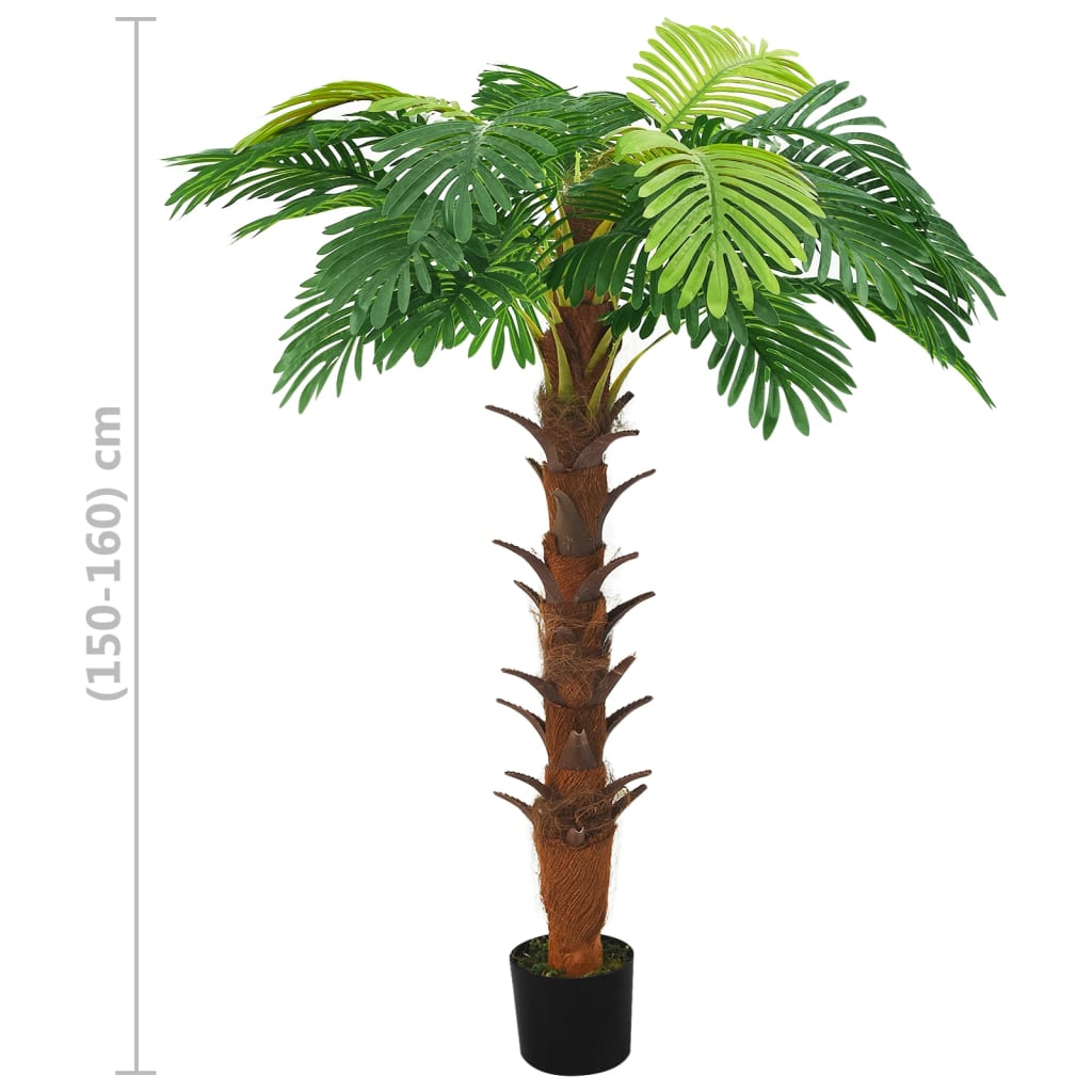 kunstig cycaspalme med potte 160 cm grøn