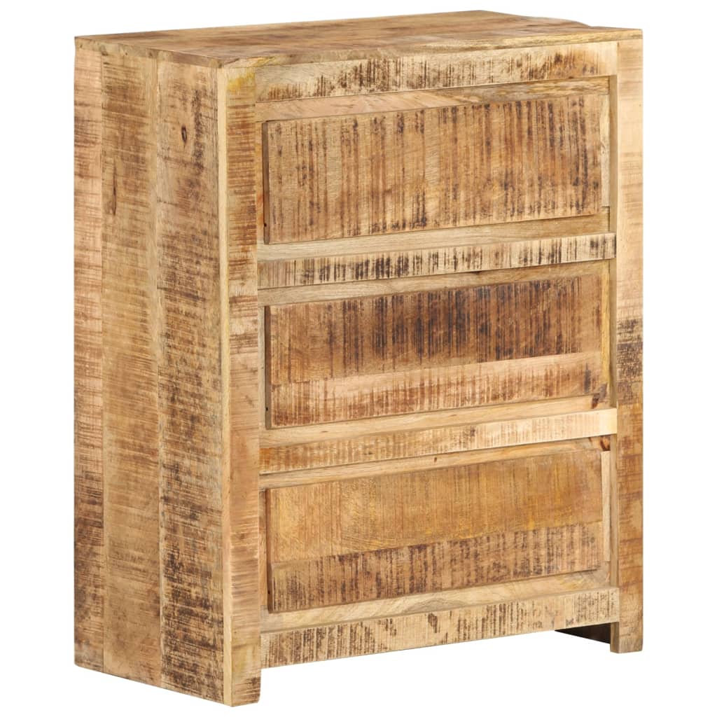 skuffeskab 60x33x75 cm massivt mangotræ
