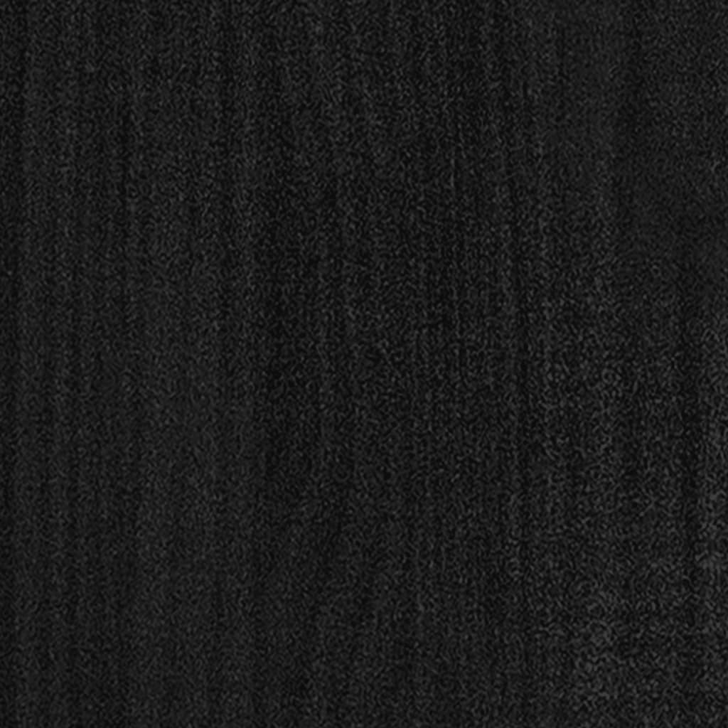 sengeramme 150x200 cm King Size massivt træ sort