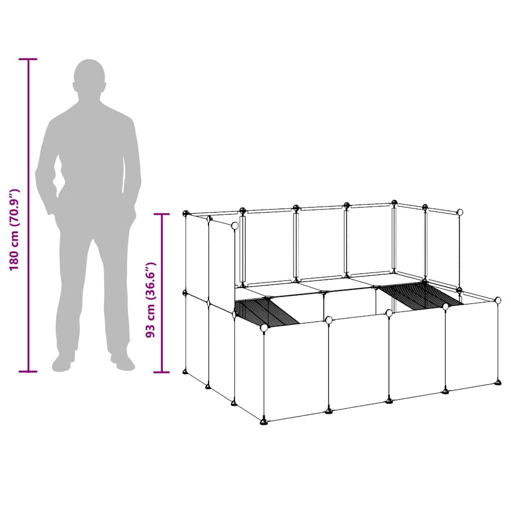 lille dyrebur 143x107x93 cm PP og stål transparent