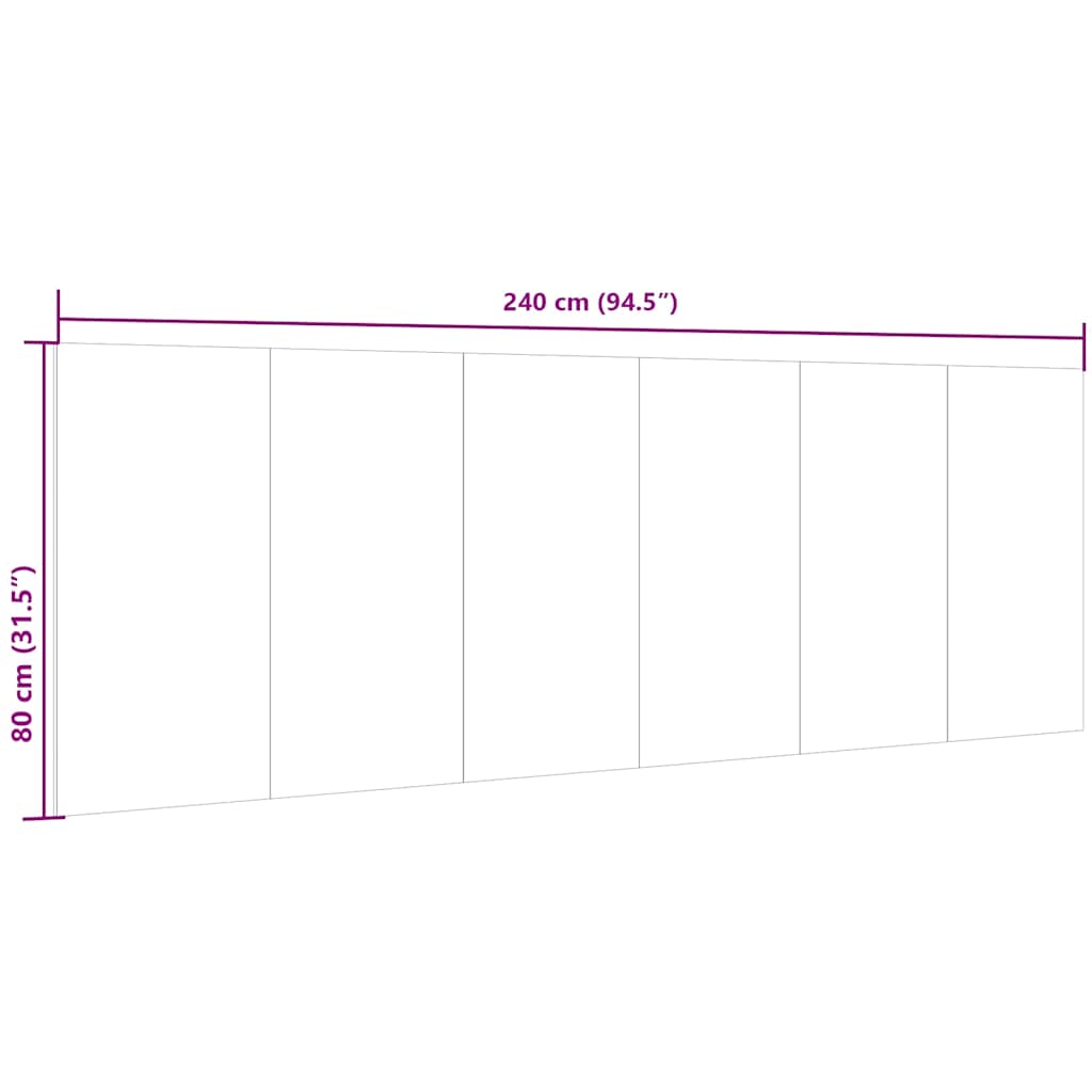 sengegærde 240x1,5x80 cm konstrueret træ sonoma-eg