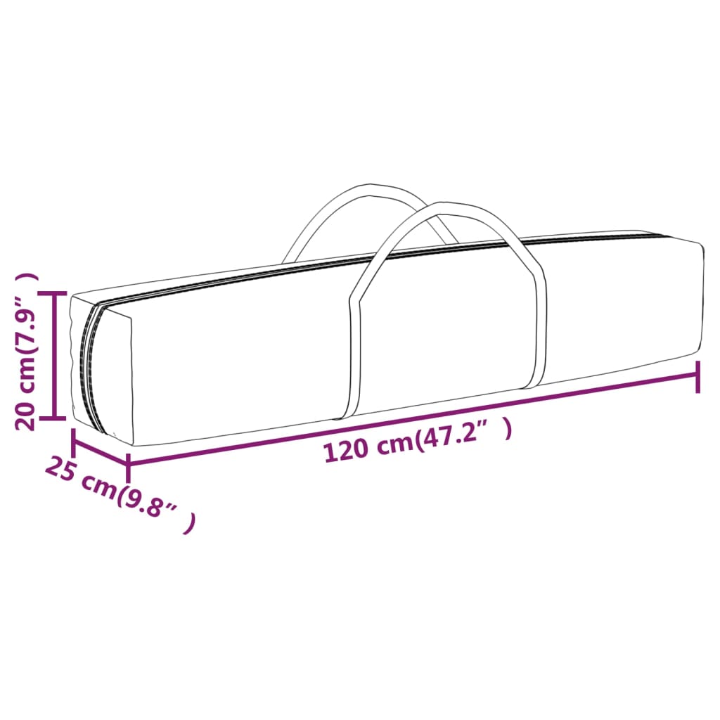 foldbart festtelt 3x6 m gråbrun