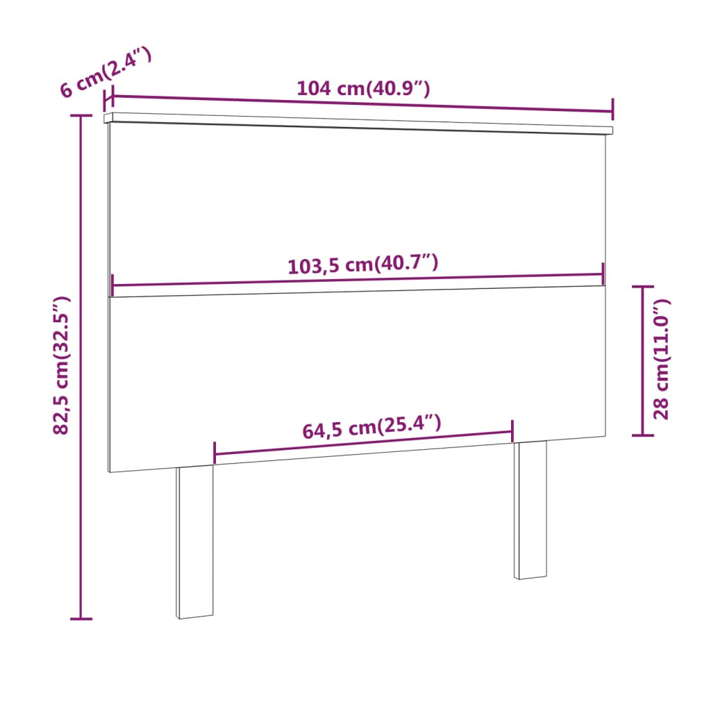 sengegærde 104x6x82,5 cm massivt fyrretræ hvid