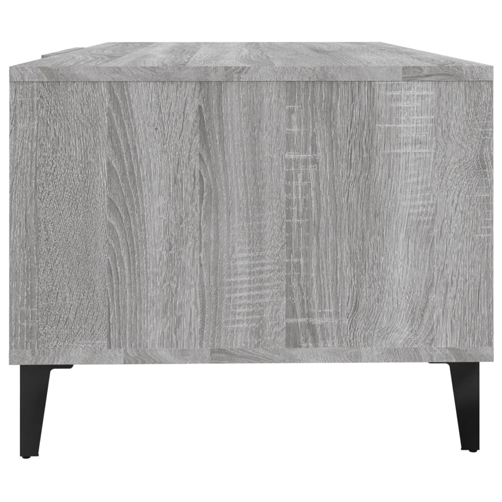 sofabord 102x50x40 cm konstrueret træ grå sonoma-eg