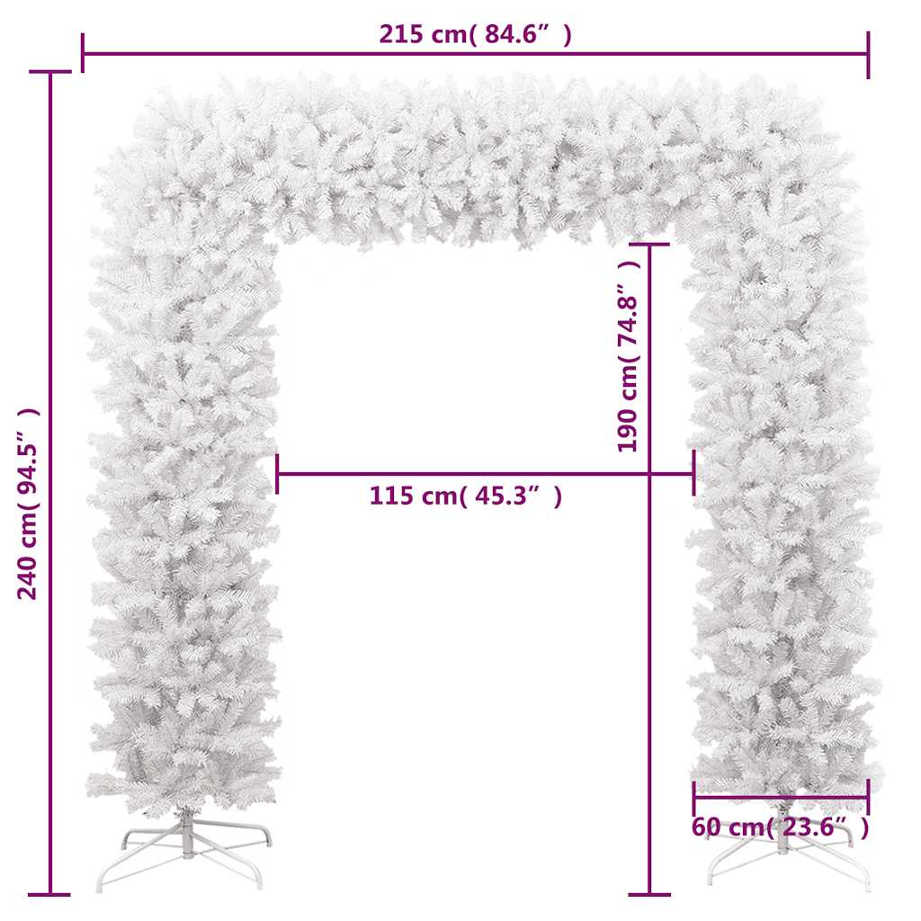 juleguirlande 240 cm hvid
