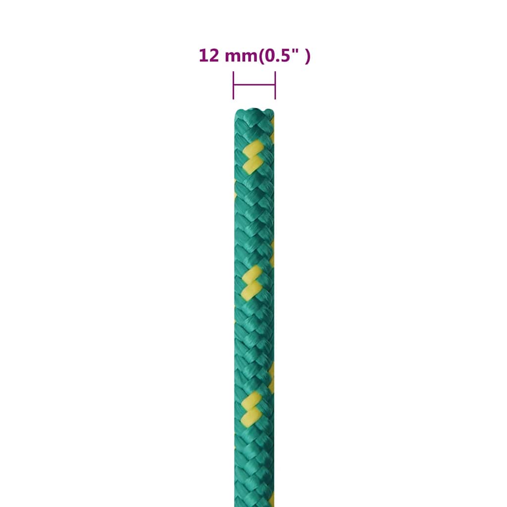 tovværk til båd 12 mm 50 m polypropylen grøn