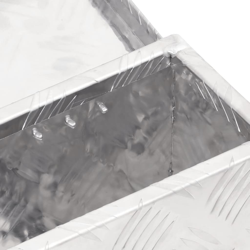opbevaringskasse 50x15x20,5 cm aluminium sølvfarvet
