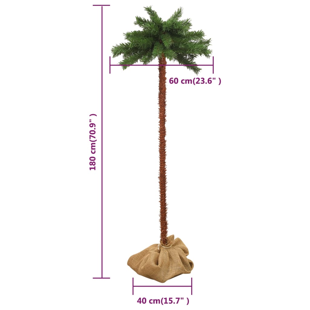 juletræ med LED-lys 180 cm