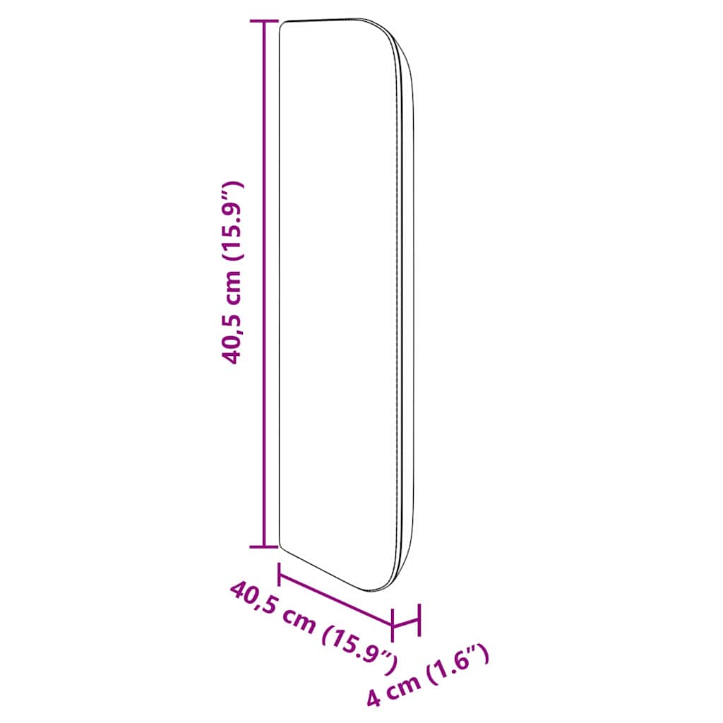 Hovedgærdeøre Creme 40,5 x 40,5 x 4 cm PVC