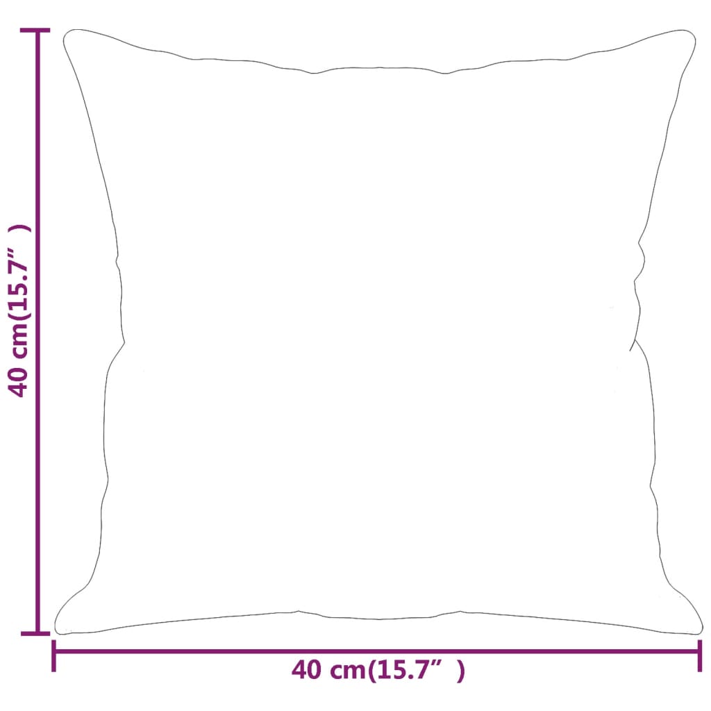 pyntepuder 2 stk. 40x40 cm velour sort