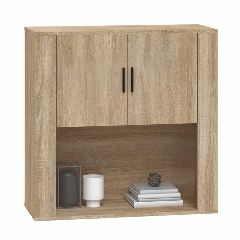 vægskab 80x33x80 cm konstrueret træ sonoma-eg