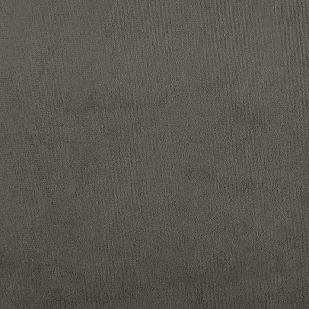 sengegavl mørkegrå 160x5x118/128 cm fløjl