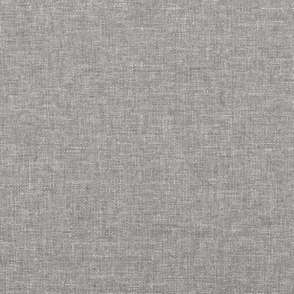 sengegavl lysegrå 80x7x118/128 cm stof