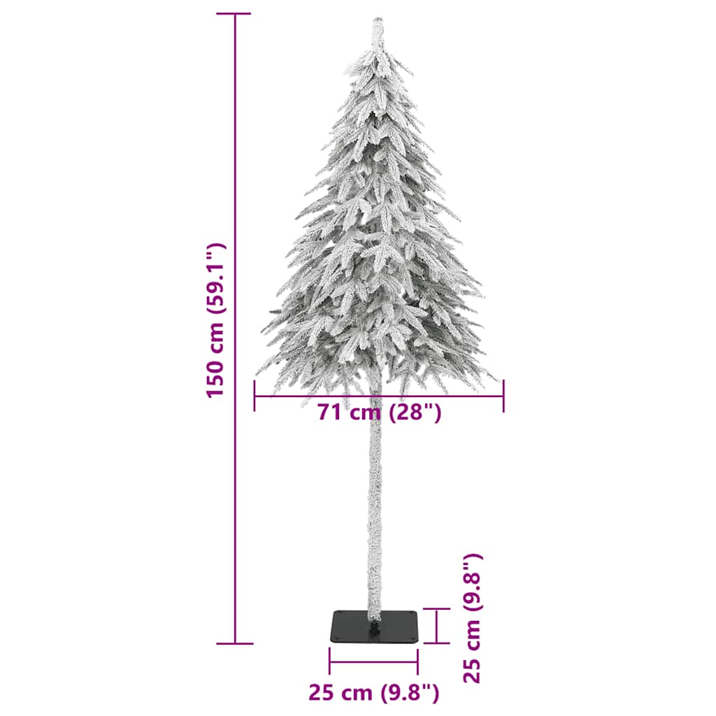 kunstigt juletræ med sne 150 cm