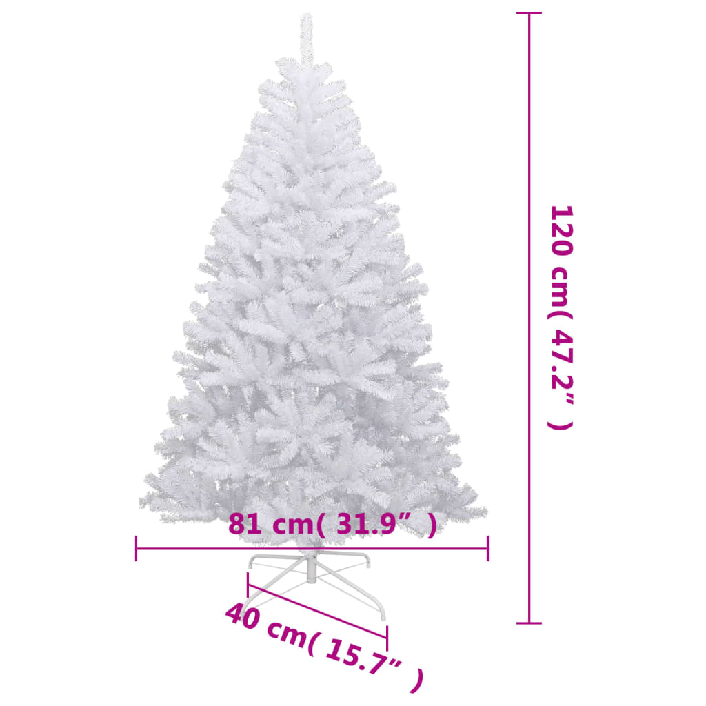 kunstigt juletræ med sne 120 cm hængslet
