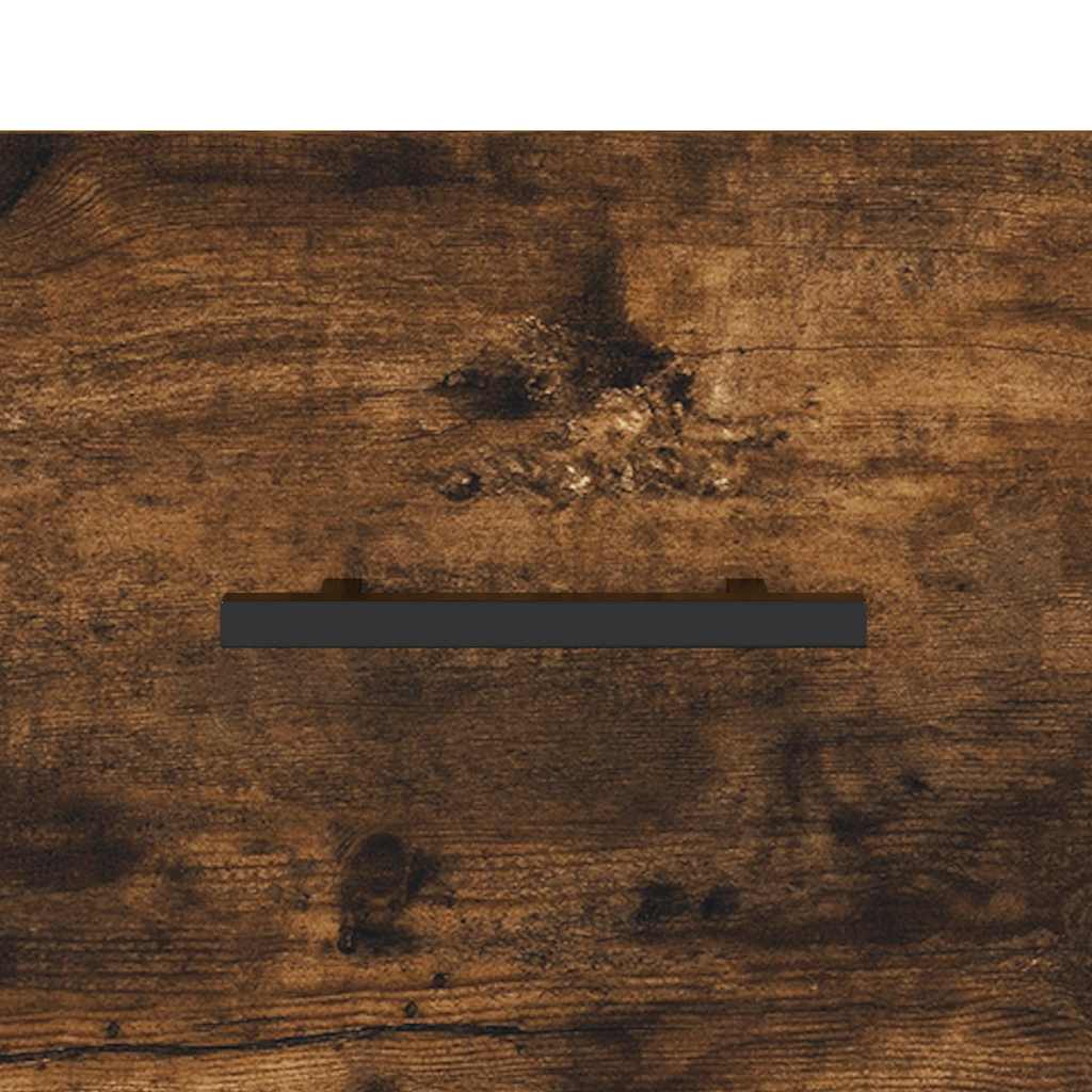 højskab 69,5x34x180 cm konstrueret træ røget egetræsfarve