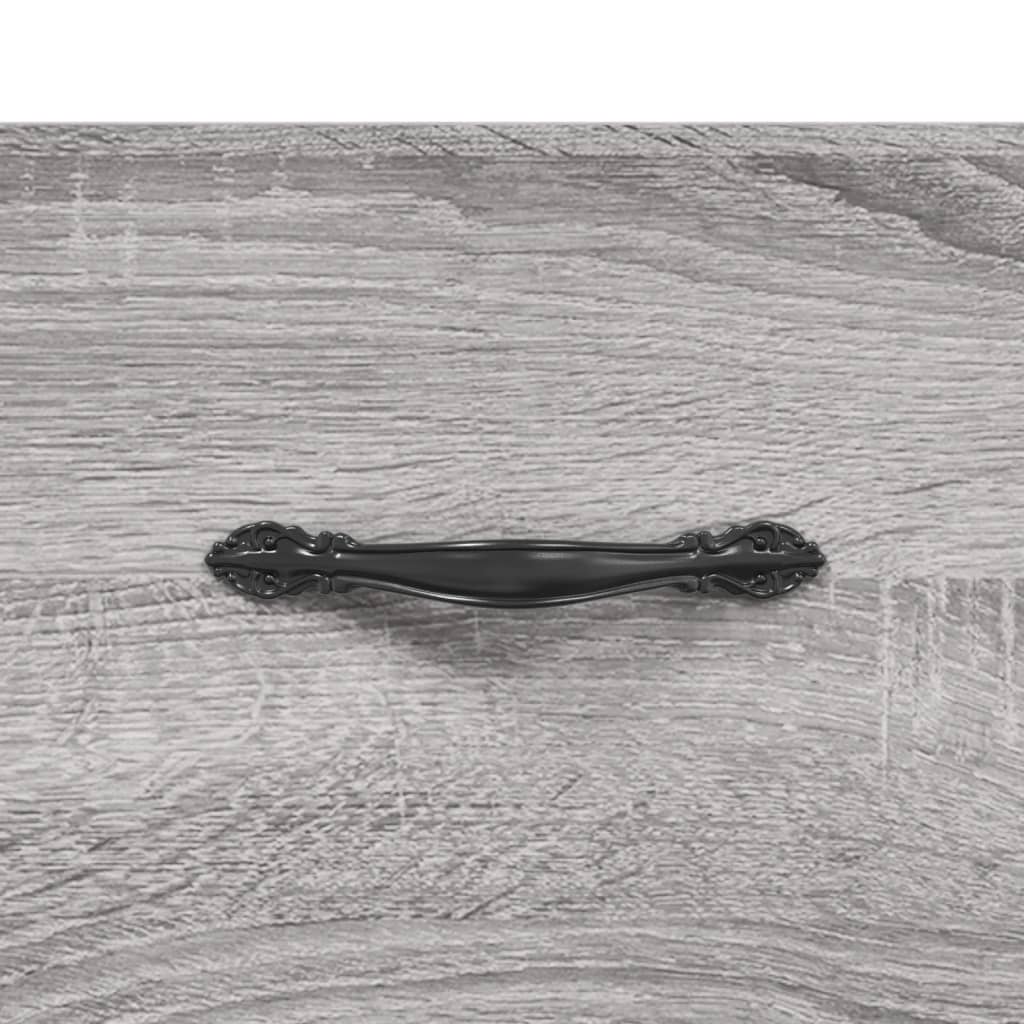 højskab 69,5x34x180 cm konstrueret træ grå sonoma-eg