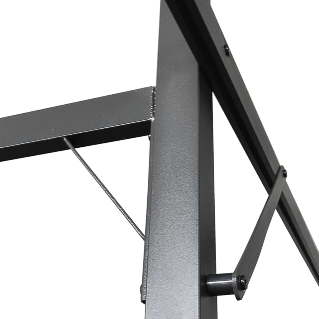 pergola med sammenrulleligt tag 295x292x230 cm gråbrun
