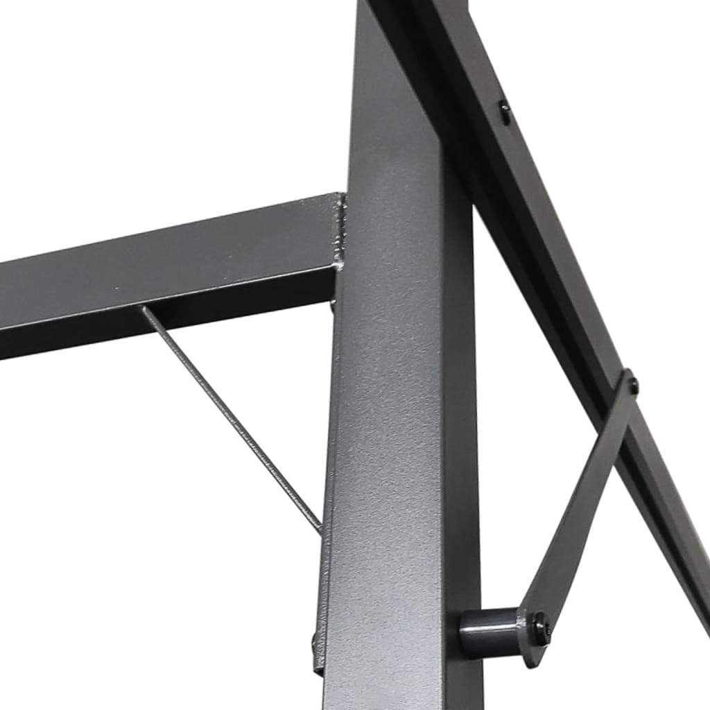 pergola med sammenrulleligt tag 395x292x230 cm antracitgrå