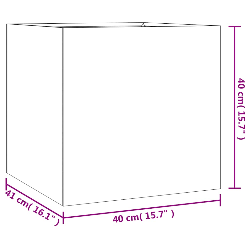 plantekasse 40x41x40 cm cortenstål
