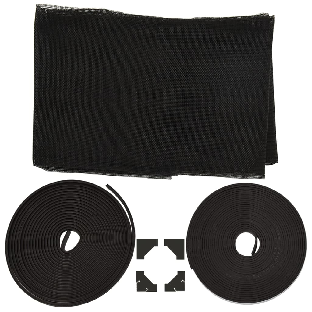 magnetisk insektnet til vinduer 120x140 cm antracitgrå