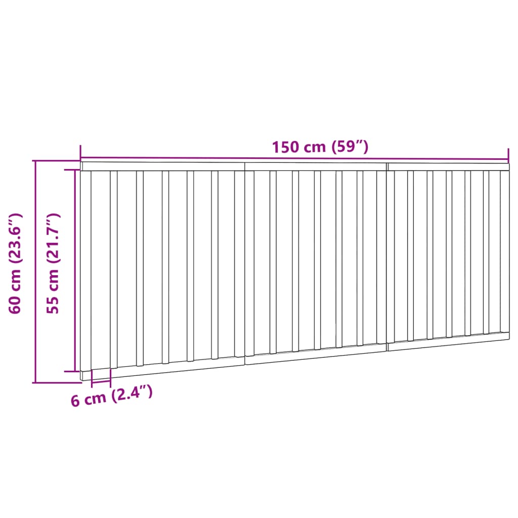 hundegitter foldbart 3 paneler 150 cm poppeltræ