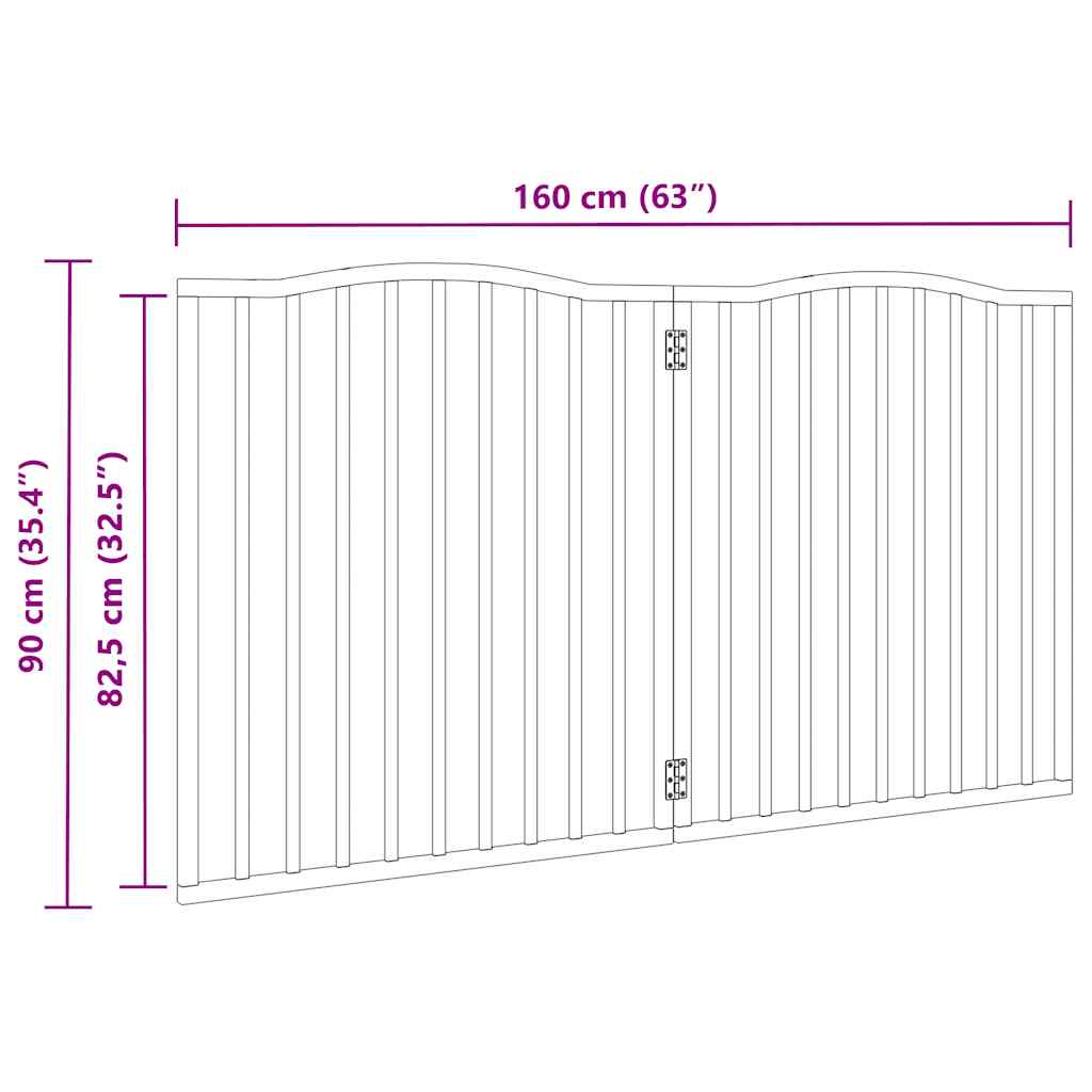 hundelåge 2 paneler 160 cm poppeltræ