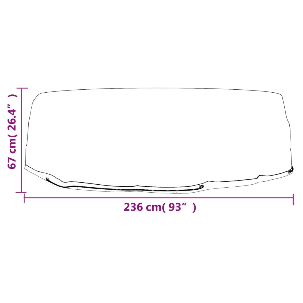overtræk til loungesæt 2 stk. Ø236x67 cm 10 øjer rundt