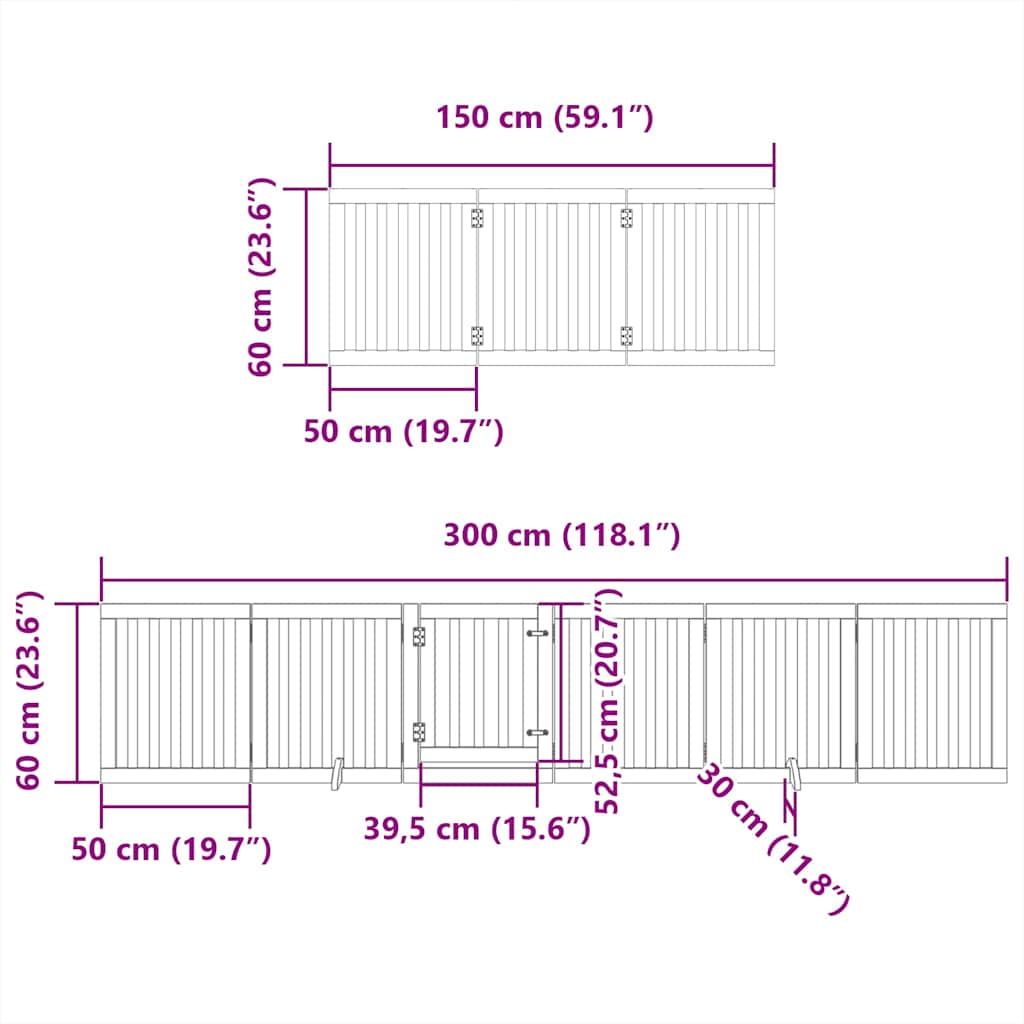 hundelåge med dør 9 paneler 450 cm poppeltræ