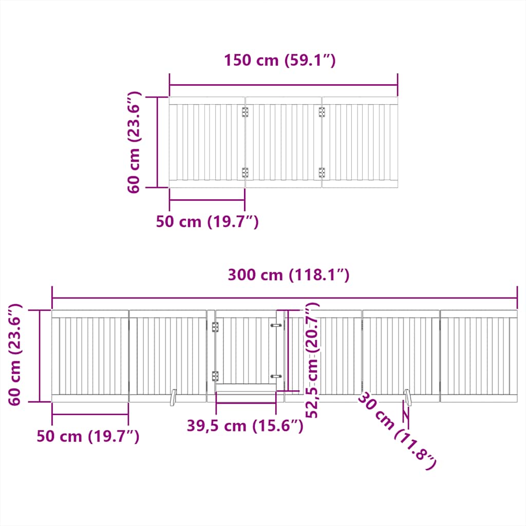 hundelåge med dør 12 paneler 600 cm poppeltræ