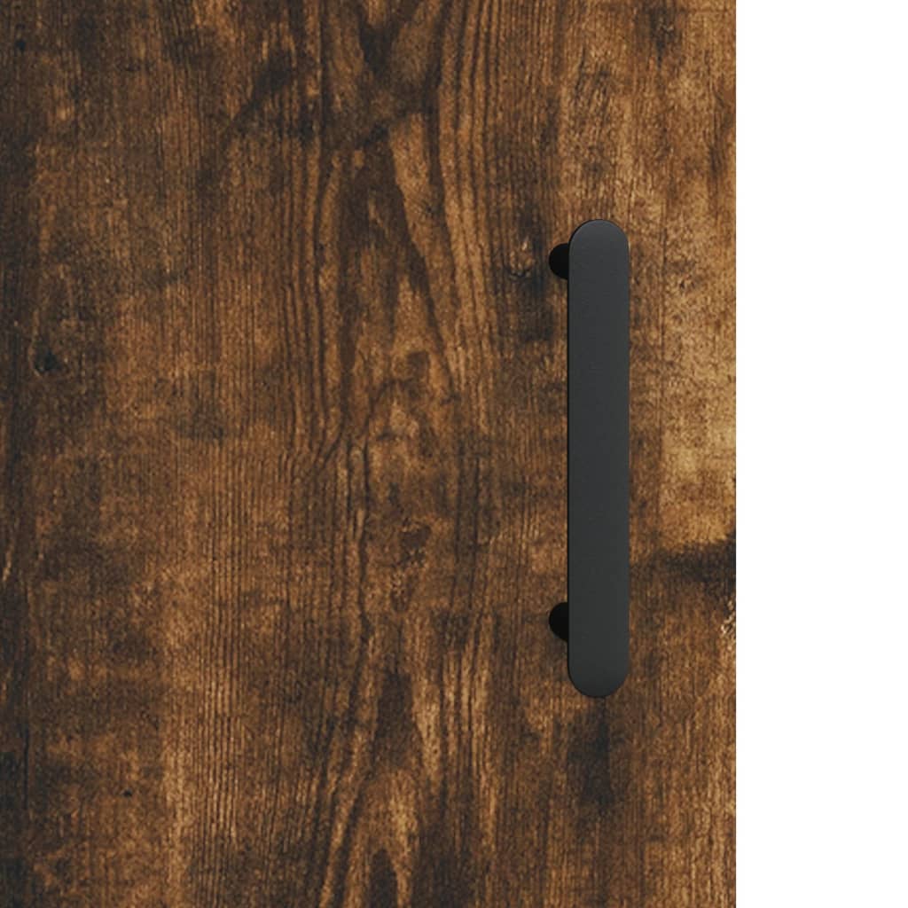skænk 69,5x34x90 cm konstrueret træ røget egetræsfarve