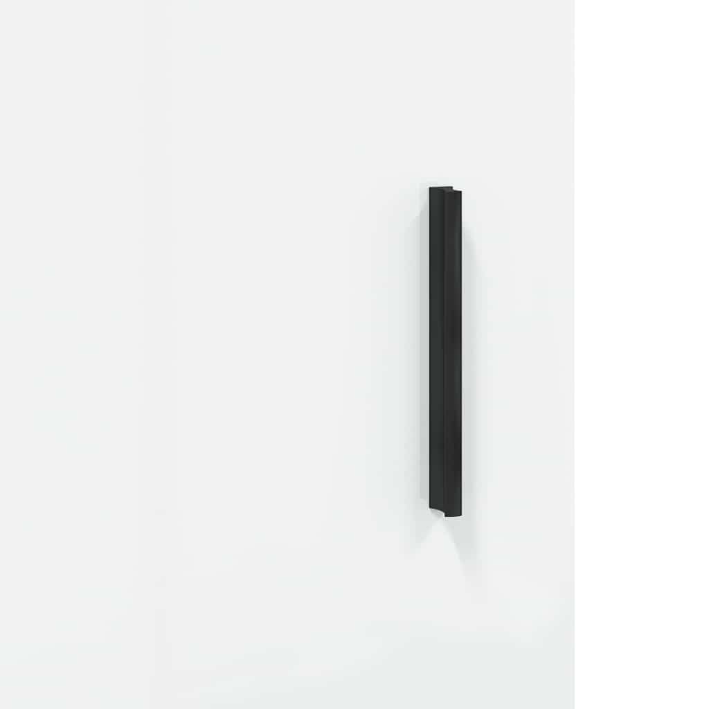 skænk 69,5x34x90 cm konstrueret træ hvid højglans