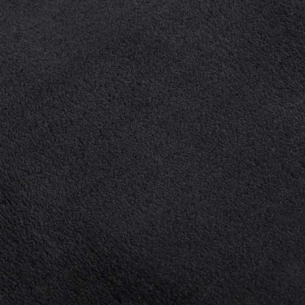 Shaggy tæppe sort 240x305 cm polyester