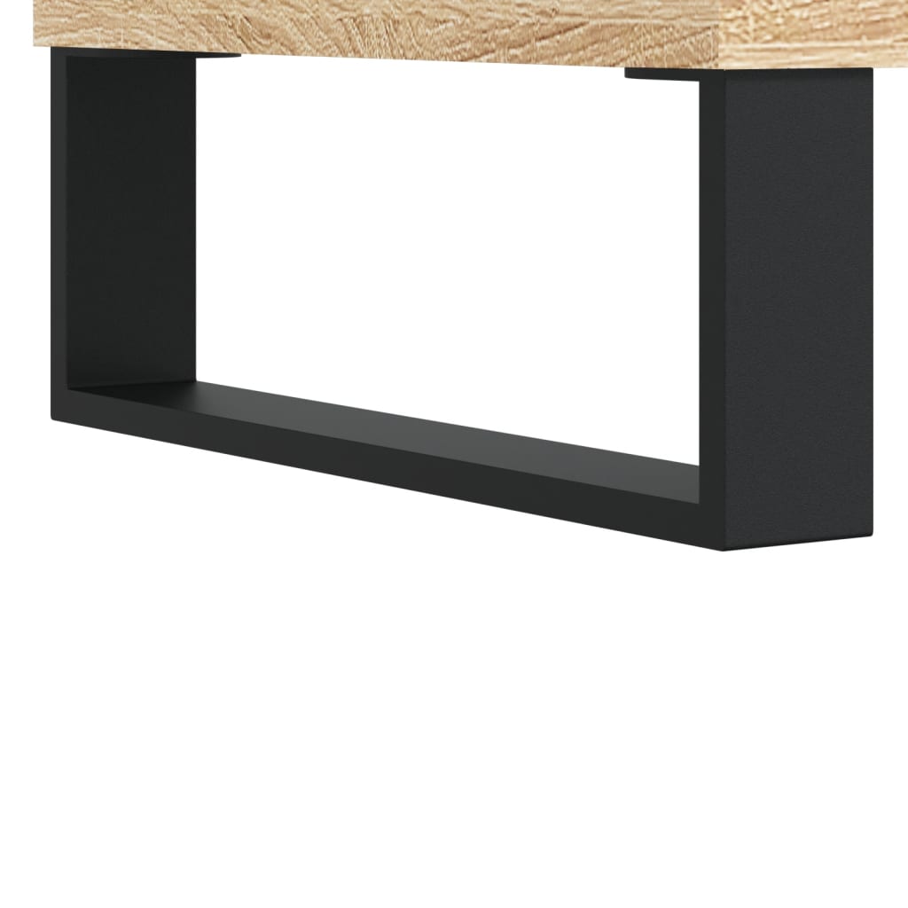 sengeborde 2 stk. 40x35x47,5 cm konstrueret træ sonoma-eg