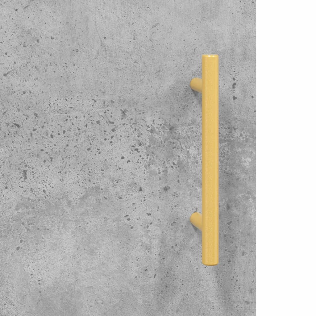 vægskab 69,5x34x90 cm konstrueret træ betongrå