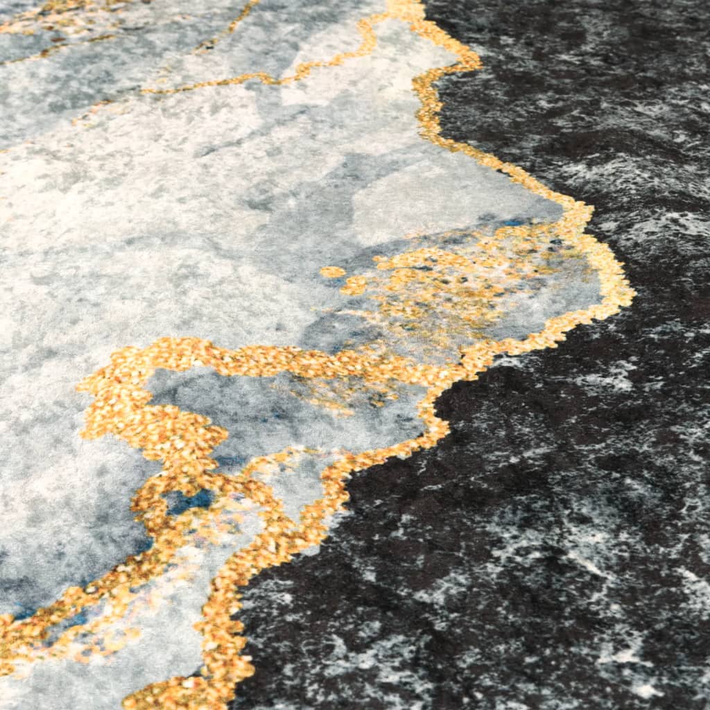 gulvtæppe 120x180 cm vaskbart flerfarvet
