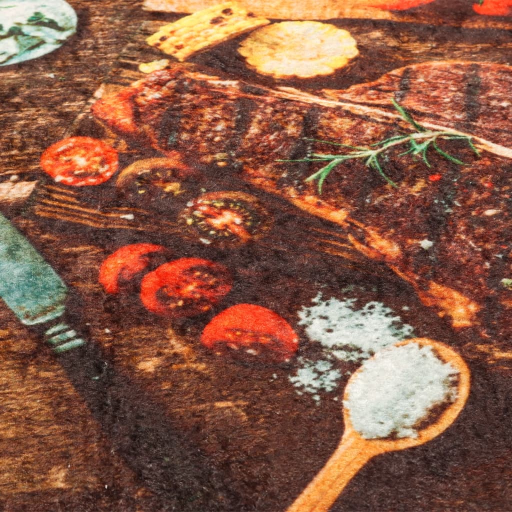 køkkentæppe 60x180 cm vaskbart flerfarvet