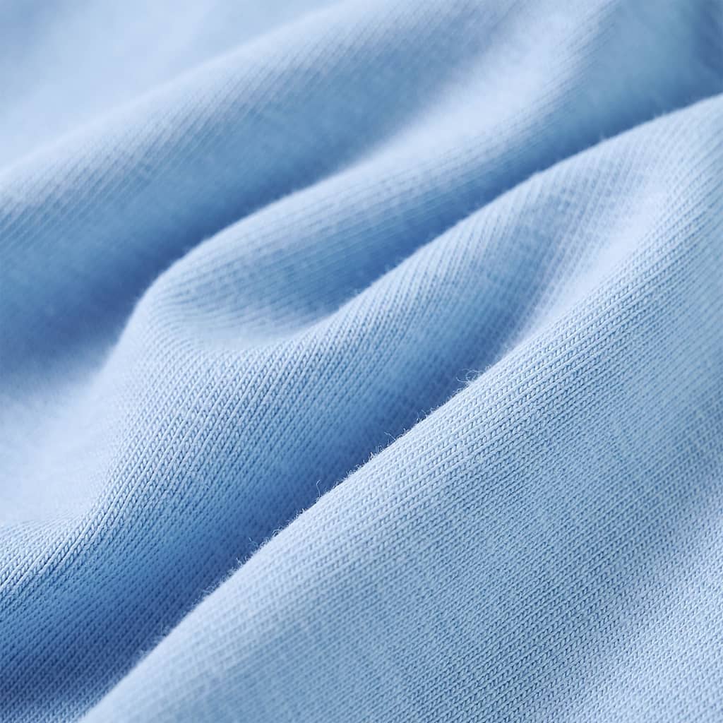 Langærmet T-shirt til børn str. 104 lyseblå