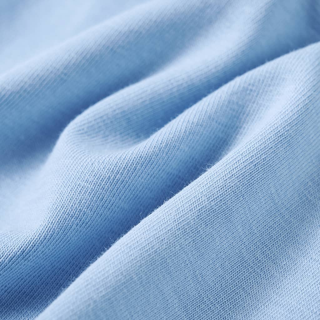Langærmet T-shirt til børn str. 116 lyseblå