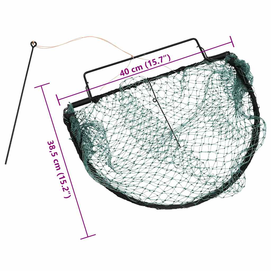 fuglenet 40 cm stål grøn