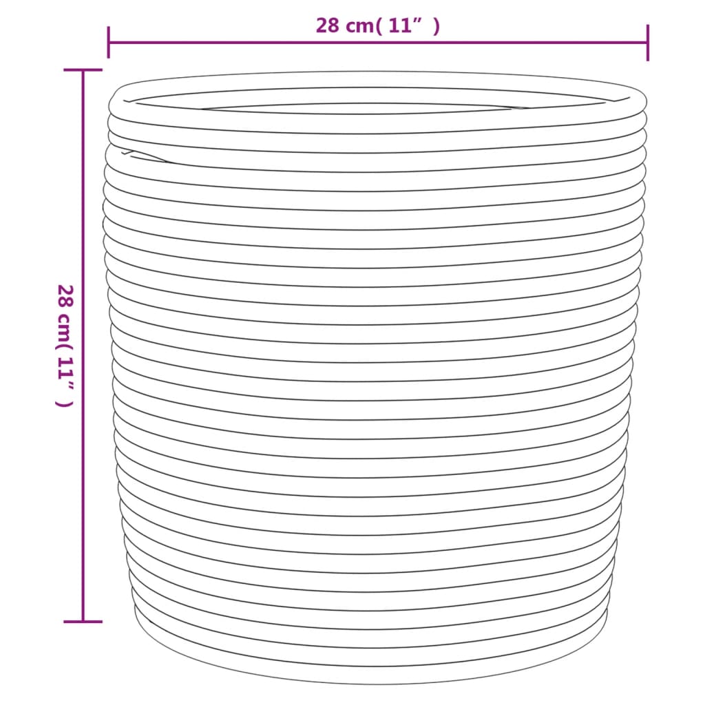 opbevaringskurve 2 stk. Ø28x28 cm bomuld brun og hvid
