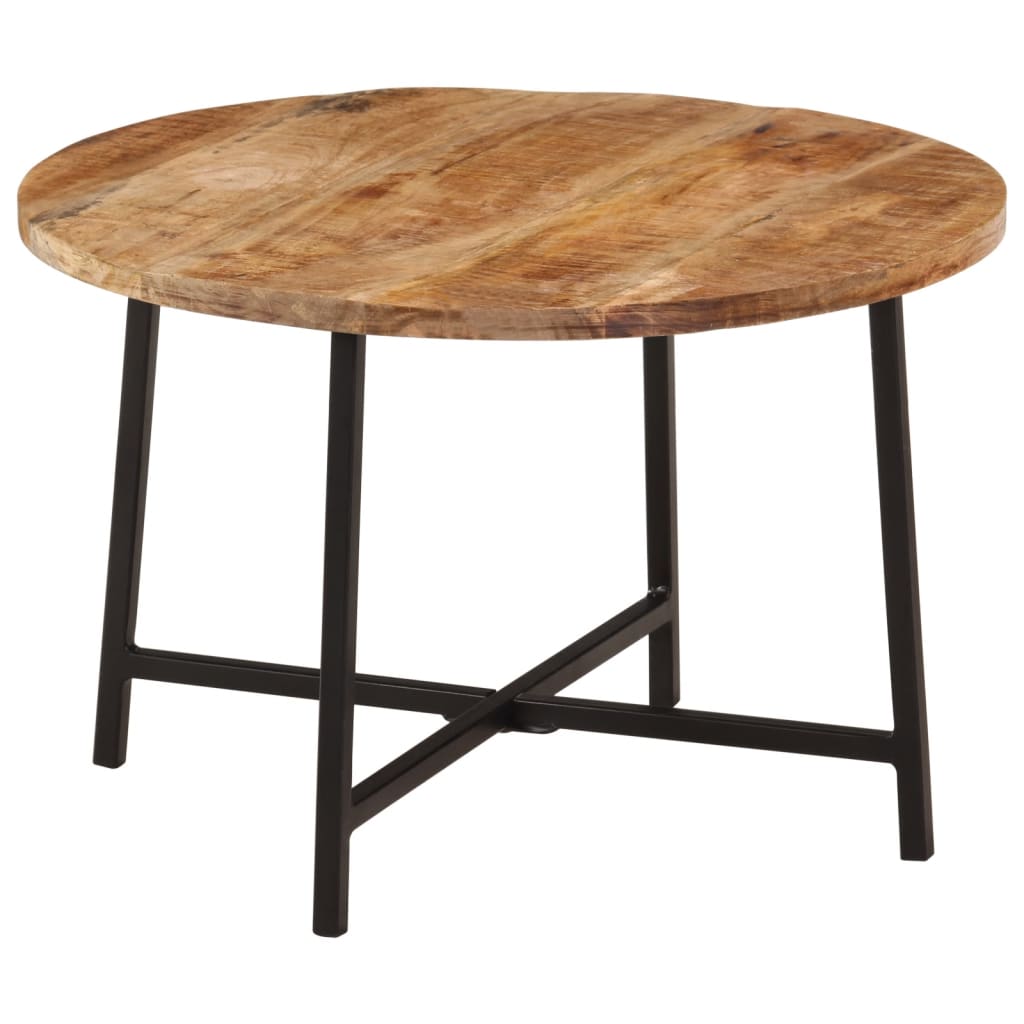 sofabord 54x54x35 cm massivt mangotræ og jern