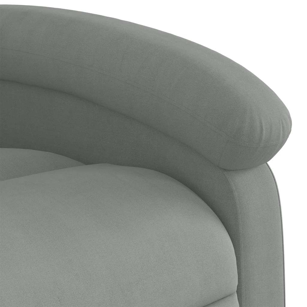 massagestol velour lysegrå