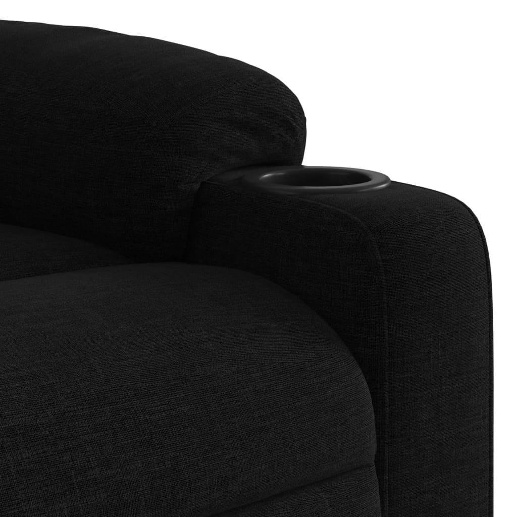 eldrevet massagestol stof sort