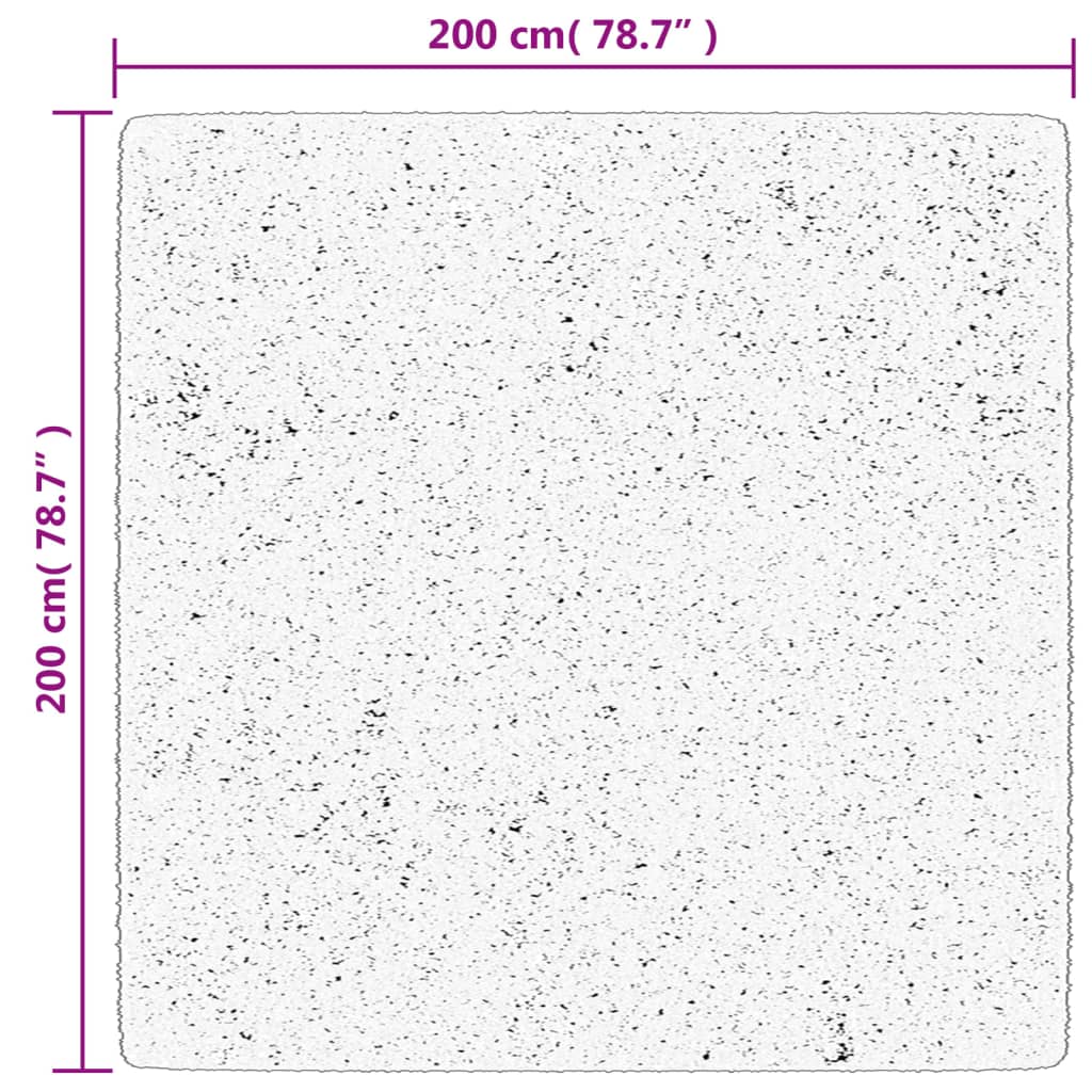 gulvtæppe OVIEDO 200x200 cm kort luv beige