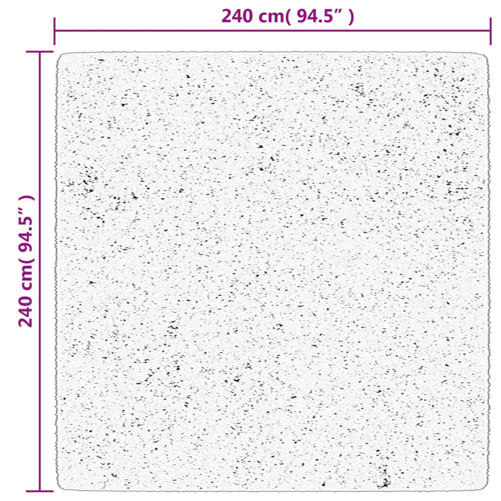gulvtæppe OVIEDO 240x240 cm kort luv beige